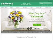 Tablet Screenshot of kohlersflorist.com